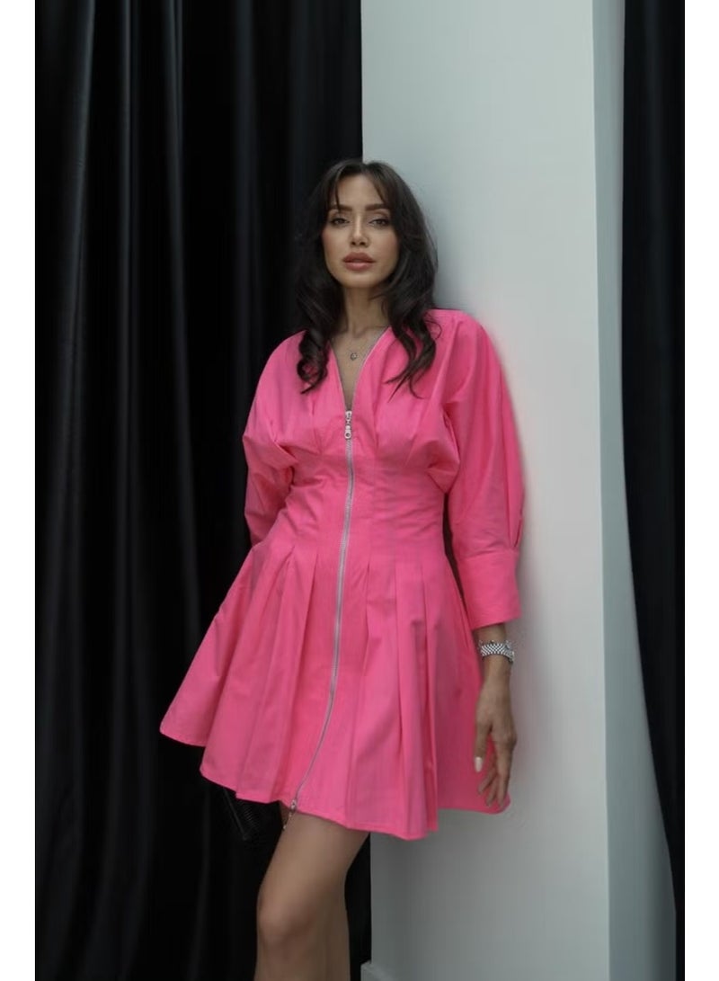 Havosh Fuchsia Darted Zippered Dress - Image 3